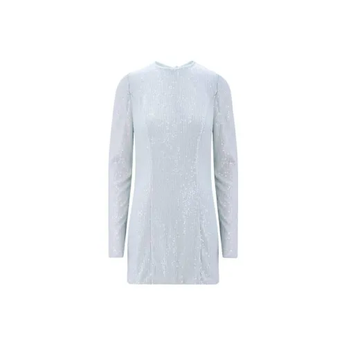 Rotate Long-Sleeved Dresses Women's Aqua Blue