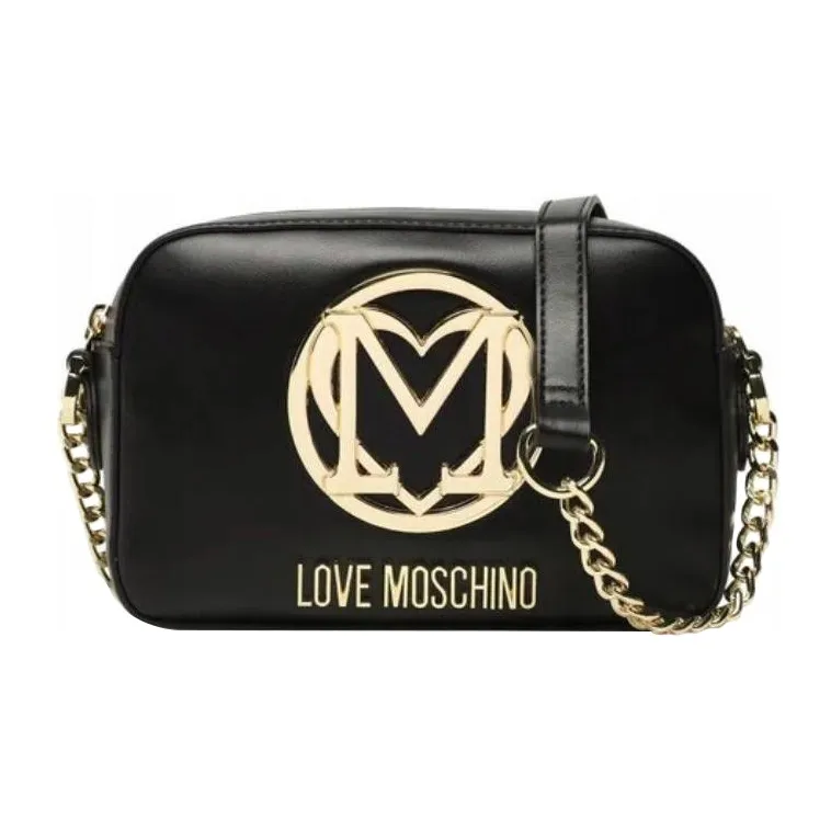 LOVE MOSCHINO PU Camera Bag Shoulder Bag Crossbody Bag Small Size Women's Black-0