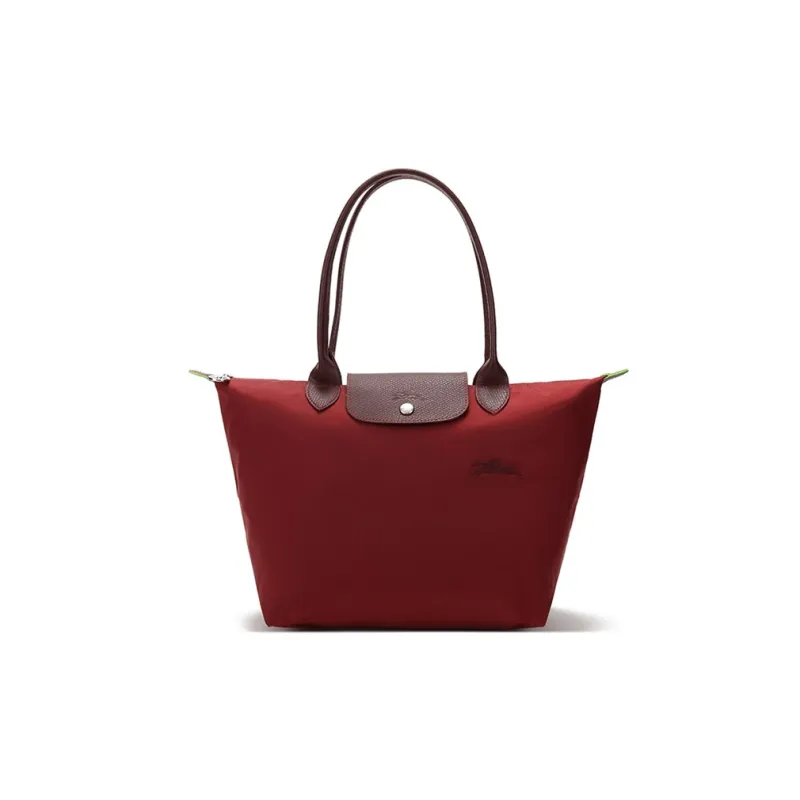 LONGCHAMP Le Pliage Cow Leather Handbag, Shoulder Bag Women's Red-0