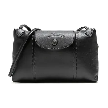 LONGCHAMP Le Pliage Cuir Metis Sheepskin Shoulder Bag, Crossbody Bag Mini Women's Black
