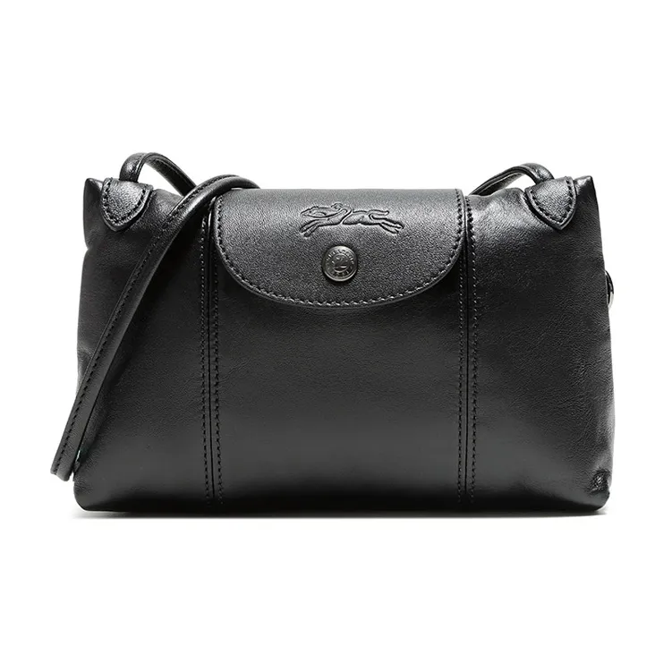 LONGCHAMP Le Pliage Cuir Metis Sheepskin Shoulder Bag, Crossbody Bag Mini Women's Black-0