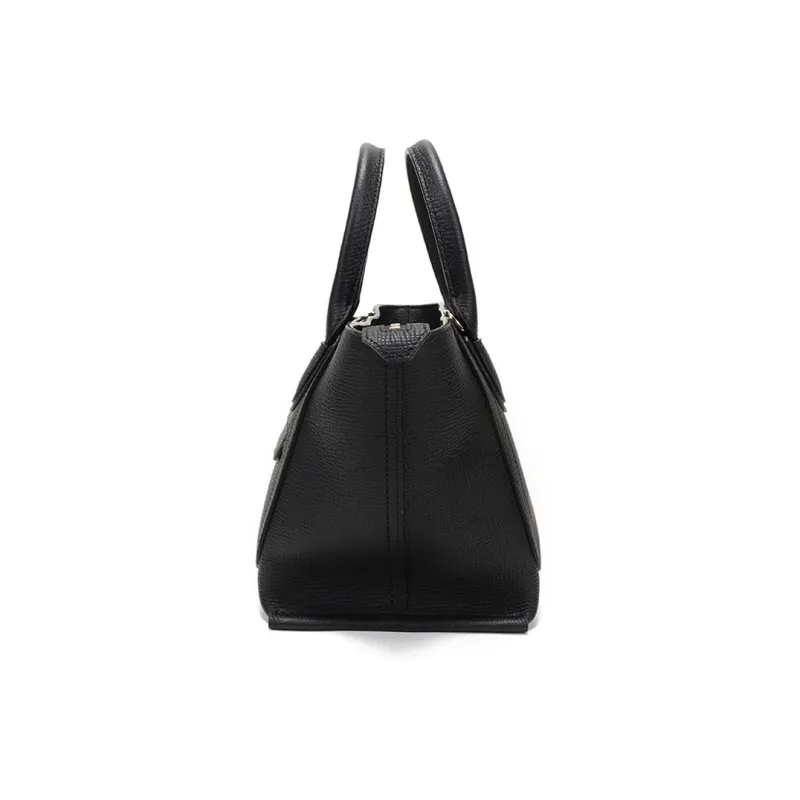 LONGCHAMP Mailbo Cow Leather Portable Crossbody Bag, Shoulder Bag Trumpets Women's Black-3