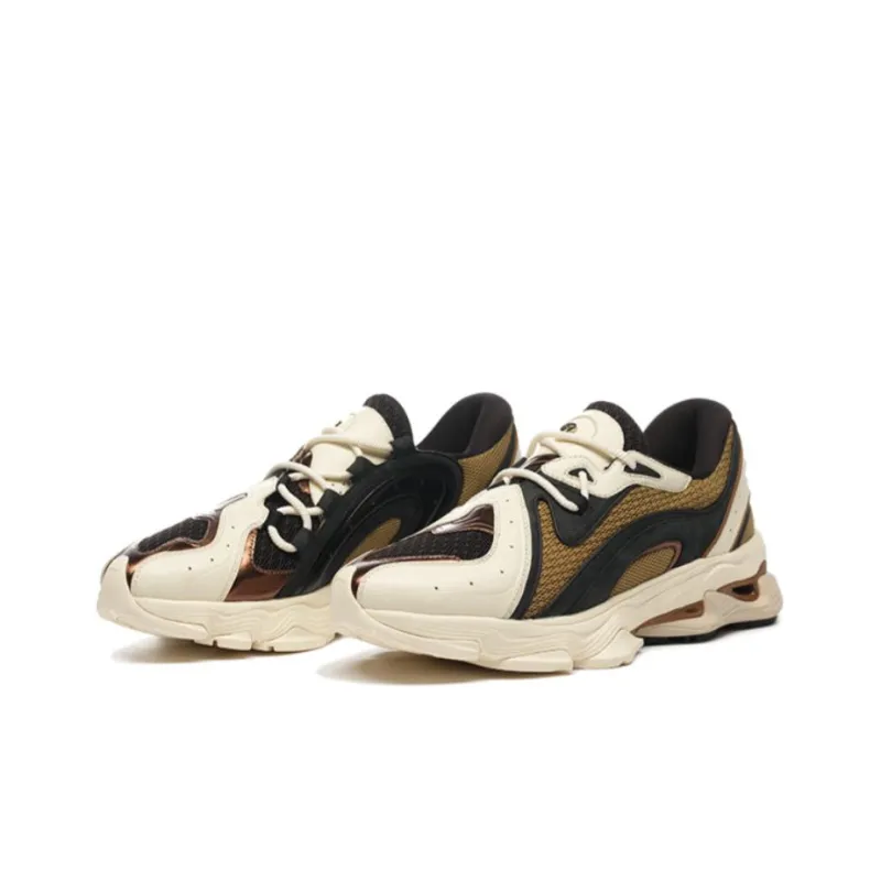 LI NING 1990 Slip Resistant, Abrasion Resistant, Lightweight Low Top Sports Casual Shoes Men's Black Brown-1
