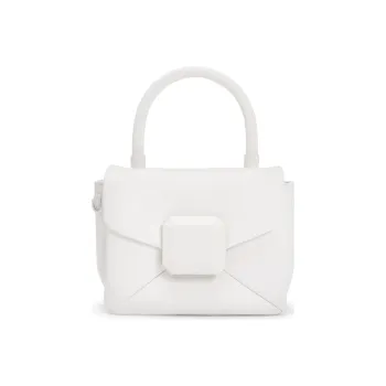 CHARLES&KEITH Polyurethane Portable One Shoulder Small Square Bag Medium Size Women's White/Light Pink/Green