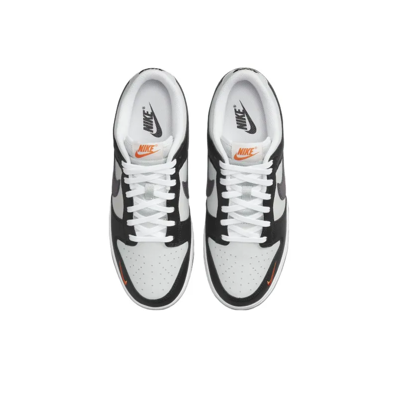 Nike Dunk Low Black Total Orange Mini Swoosh-3