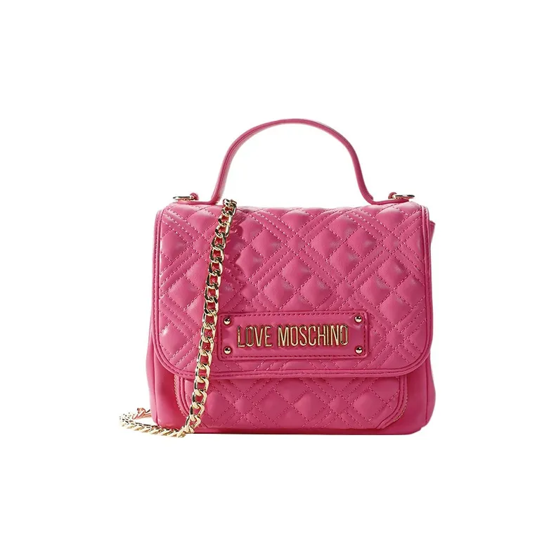 LOVE MOSCHINO Polyurethane Shoulder Bag Crossbody Bag Handbag Small Size Women's Pink-0