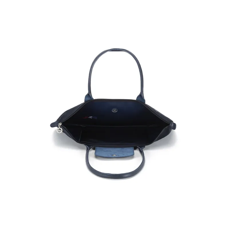 LONGCHAMP Canvas Handbag Shoulder Bag Women's Navy-5