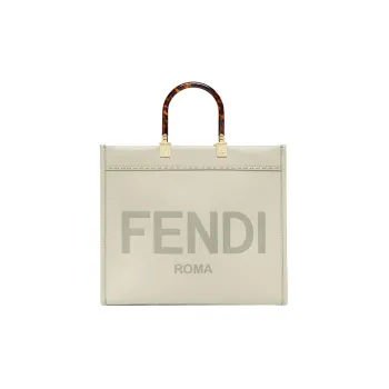 FENDI Sunshine Calfskin Tote Bag, Shopping Bag, Shoulder Bag, Crossbody Bag, Handbag Medium Size Women's Light Green