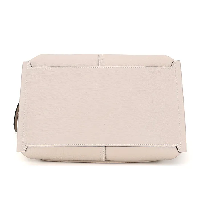 LONGCHAMP Grained Large Cow Leather Portable Crossbody Bag Shoulder Bag Medium Size Women's Pink White-4