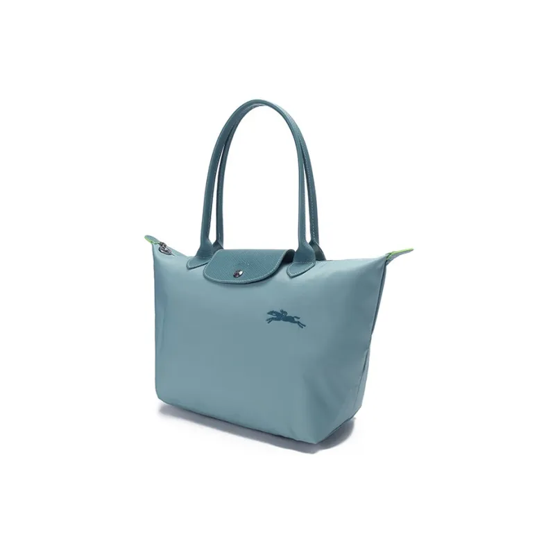 LONGCHAMP Le Pliage Green Recycled Canvas With Leather Trim Dumpling Bag Handbag Shoulder Bag Women's Lake Blue-1