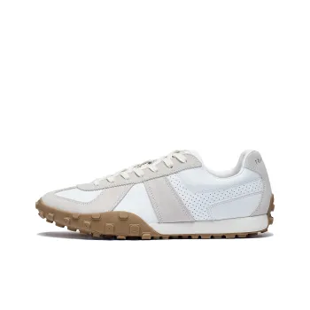 LiNing Yunchuan VTNG Anti Slip Wear Resistant Low Top German Army Trainers Men's White Gray