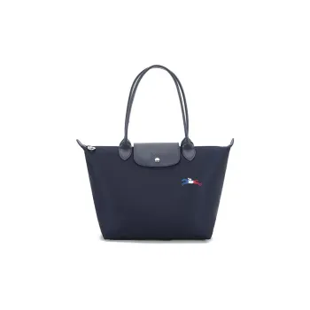 LONGCHAMP Le Pliage Nylon Fabric One Shoulder Handbags Small Size Women's Blue