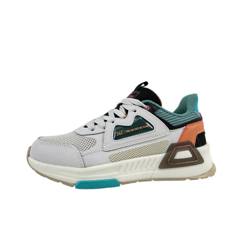 361° QU!KFOAM Low Top Sports Casual Shoes Men's Gray Cyan-2