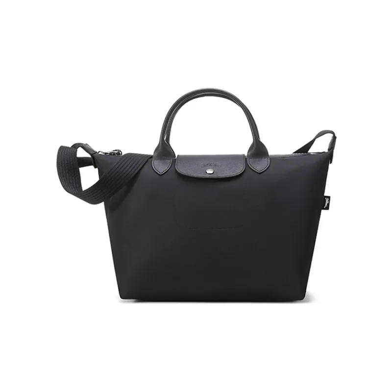 LONGCHAMP Le Pliage Energy Nylon/Canvas Dumpling Bag, Crossbody Handbag Medium Size Women's Black-0