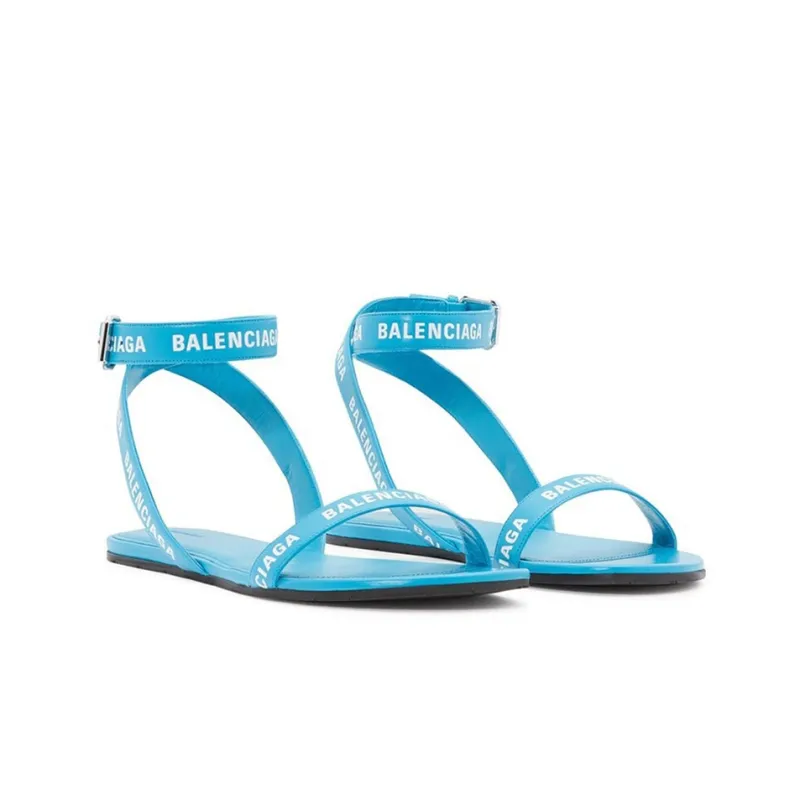 Balenciaga Leather Sandals 'Blue' Women's-1