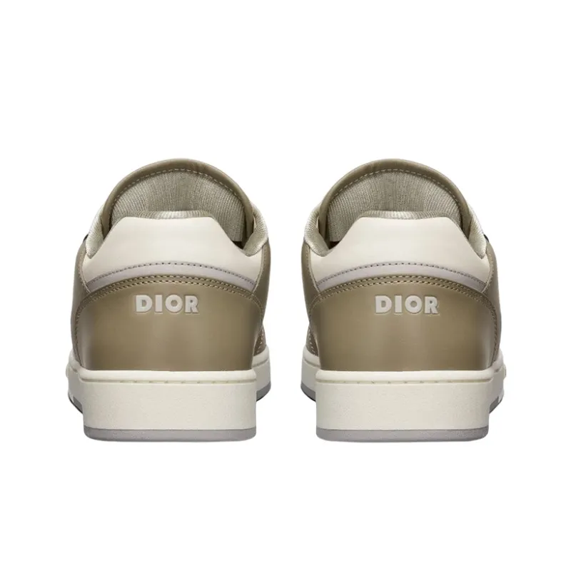 DIOR B27 Low Top Khaki Cream Calfskin-4