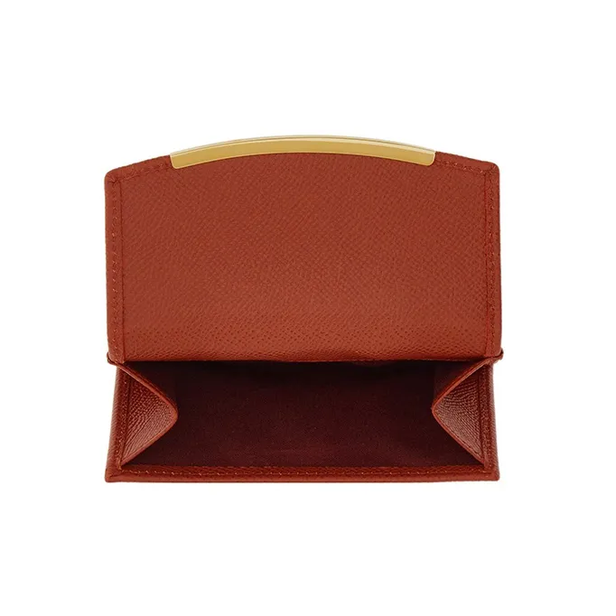 FERRAGAMO GANCINI Calfskin Wallet Women's Red-3