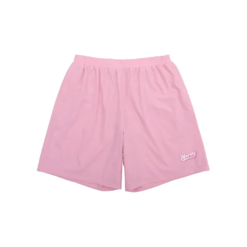 Nerdy Casual Shorts Unisex Light Pink