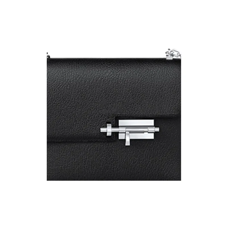 HERMES Verrou Mysore Goat Skin Handgun Bag Shoulder Bag Crossbody Bag Mini Women's Black-3