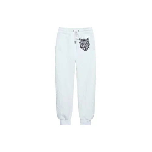 TCH Knitted Sweatpants Unisex White Base With Black Logo