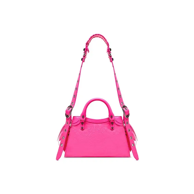 Balenciaga Neo Cagole Fine-Grained Sheepskin Shoulder Bag Crossbody Bag Handbag Extra Small Women's Pink-3