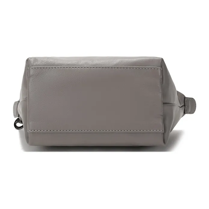 LONGCHAMP Le Pliage Cuir Sheepskin Dumpling Bag, Shoulder Bag, Crossbody Bag, Handbag Mini Women's Streptopelia Gray-5