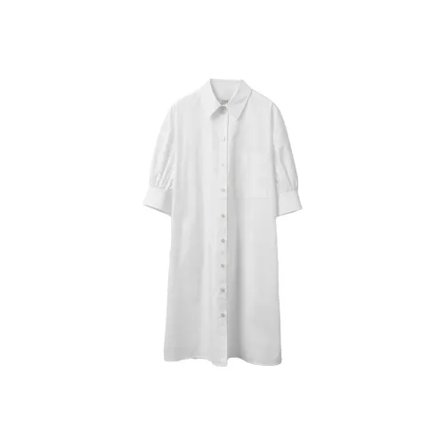 COS Short-Sleeved Dresses Women's White