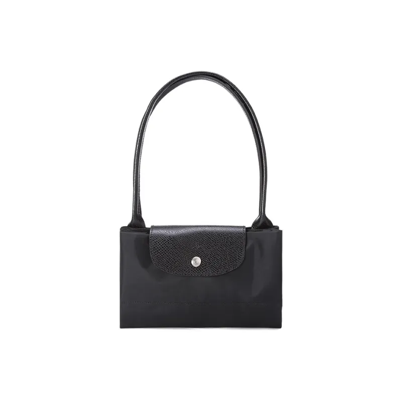 LONGCHAMP Le Pliage Green Recycled Canvas Dumpling Bag Handbag Shoulder Bag Unisex Black-6