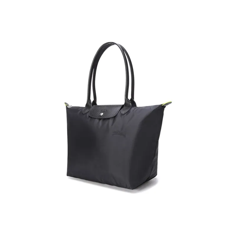LONGCHAMP Le Pliage Green Recycled Canvas Dumpling Bag Handbag Shoulder Bag Unisex Black-1