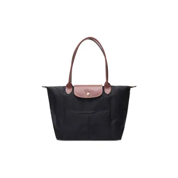 LONGCHAMP Le Pliage Fabric Tote Bag Shopping Bag Dumpling One Shoulder Handbags Medium Size Women's Black