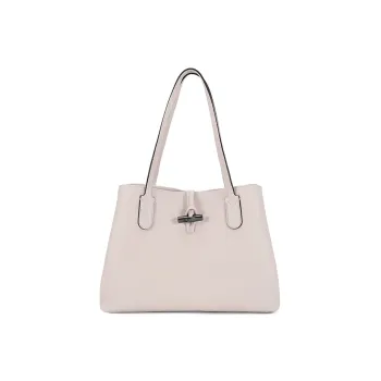 LONGCHAMP Roseau Cow Leather Shoulder Bag Women's Soft Pink