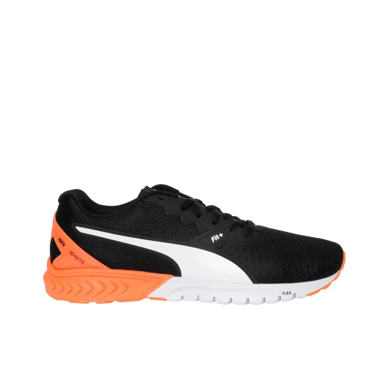PUMA Ignite Stride Cushioning Anti-Slip And Wear-Resistant Low-Top Running Shoes Men's Black Orange-1