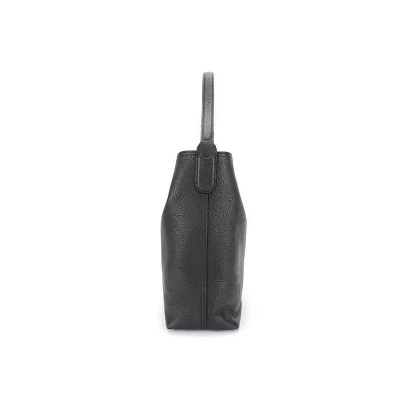 LONGCHAMP Roseau Essential Cow Leather Bamboo Bag Tote Bag Shopping Bag Handbag Shoulder Bag Women's Black-3