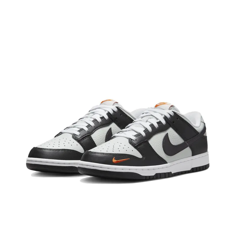 Nike Dunk Low Black Total Orange Mini Swoosh-2