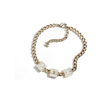 CHANEL Necklaces Women's Gold
