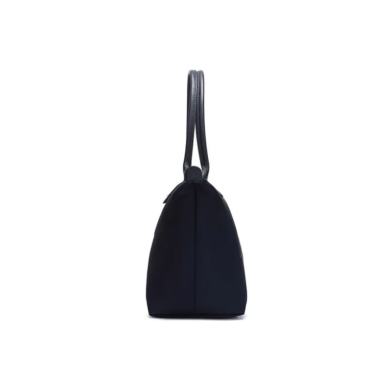 LONGCHAMP Le Pliage Cow Leather One Shoulder Handbags Medium Size Women's Navy-2