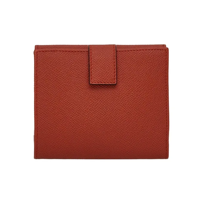 FERRAGAMO GANCINI Calfskin Wallet Women's Red-2