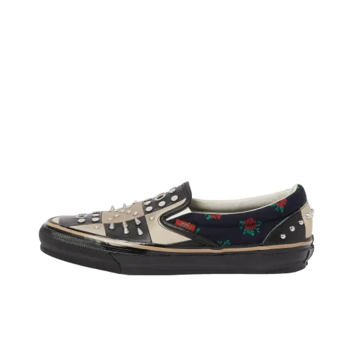 Vans X GUCCI Slip-on Casual Shoes Unisex Low-Top Black/White