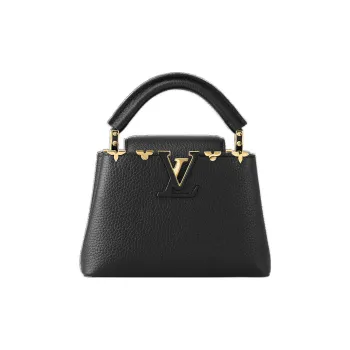 LOUIS VUITTON Capucines Taurillon Leather Shoulder Bag, Crossbody Bag, Handbag Mini Women's Black