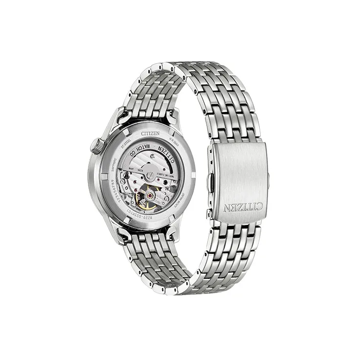 CITIZEN Mechanical Movement Stainless Steel Strap Watch Unisex Blue Dial-2