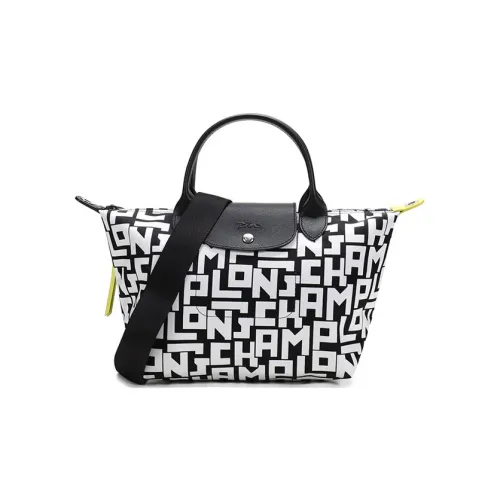 LONGCHAMP Le Pliage Handbags Black/White