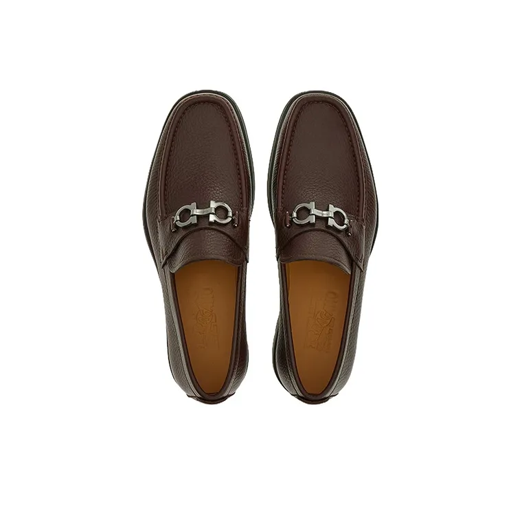 FERRAGAMO Gancini Casual Shoes Men's Brown-2