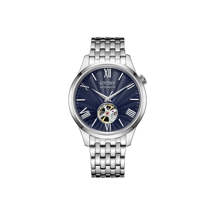 CITIZEN Mechanical Movement Stainless Steel Strap Watch Unisex Blue Dial-0