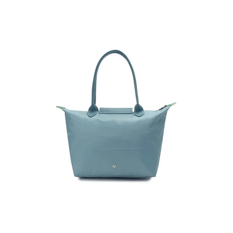 LONGCHAMP Le Pliage Green Recycled Canvas With Leather Trim Dumpling Bag Handbag Shoulder Bag Women's Lake Blue-2