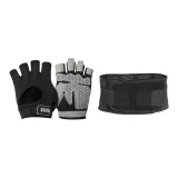 (Black) fitness gloves + waist pads