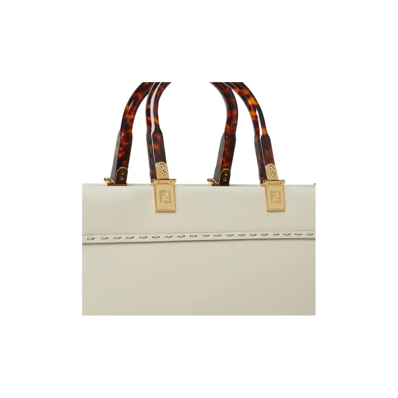 FENDI Sunshine Calfskin Tote Bag, Shopping Bag, Shoulder Bag, Crossbody Bag, Handbag Medium Size Women's Light Green-4