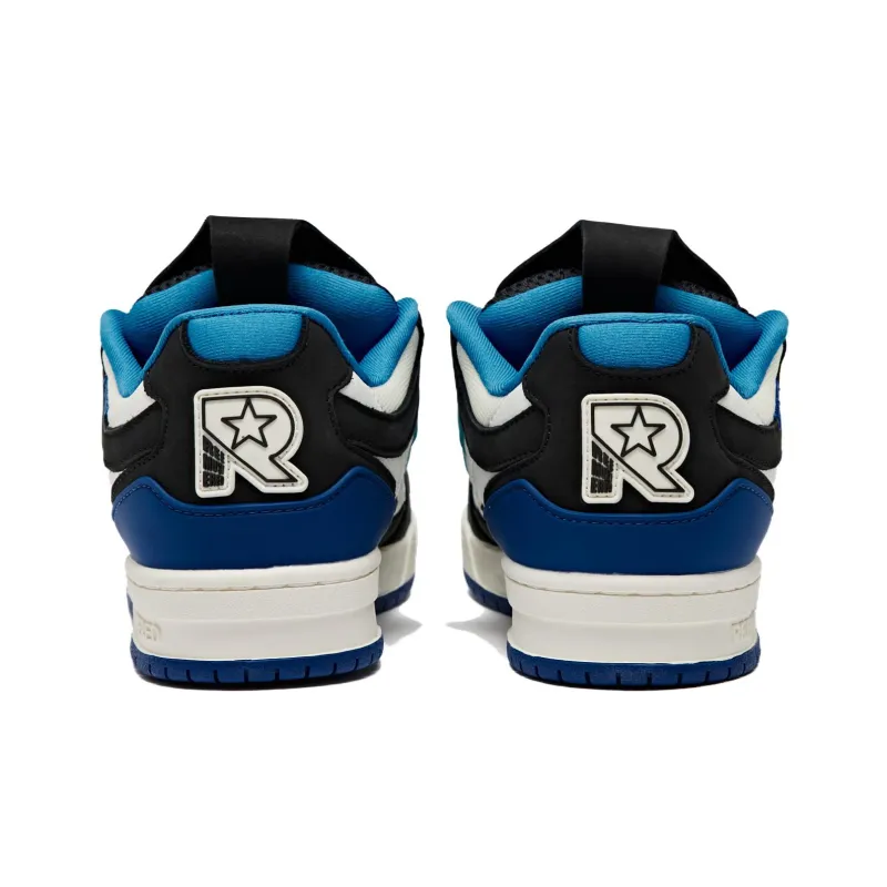 REEMUSTERED Durable Breathable Low Top Skateboard Shoes Unisex Black Blue Old Version-4