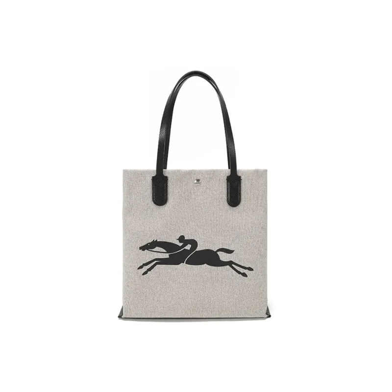 LONGCHAMP Logo print Canvas Tote-7