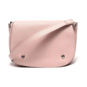 LONGCHAMP Le Foulonné Cow Leather Shoulder Bag Crossbody Bag Women's Soft Pink