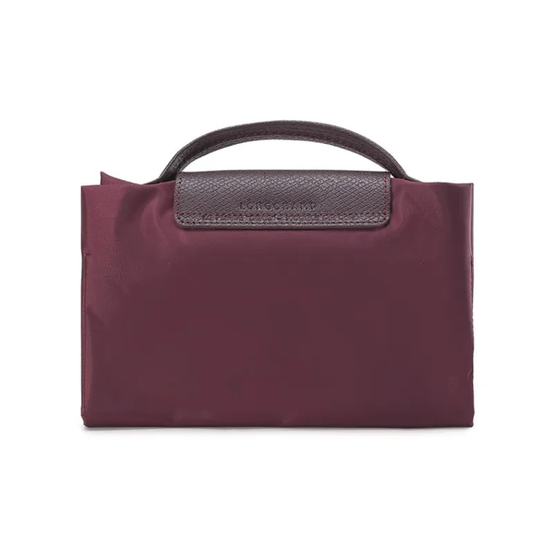 LONGCHAMP Le Pliage Green Cow Leather Trim Portable Briefcases Men's Deep Red-7